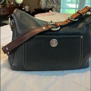 Coach Chelsea navy pebbled leather purse